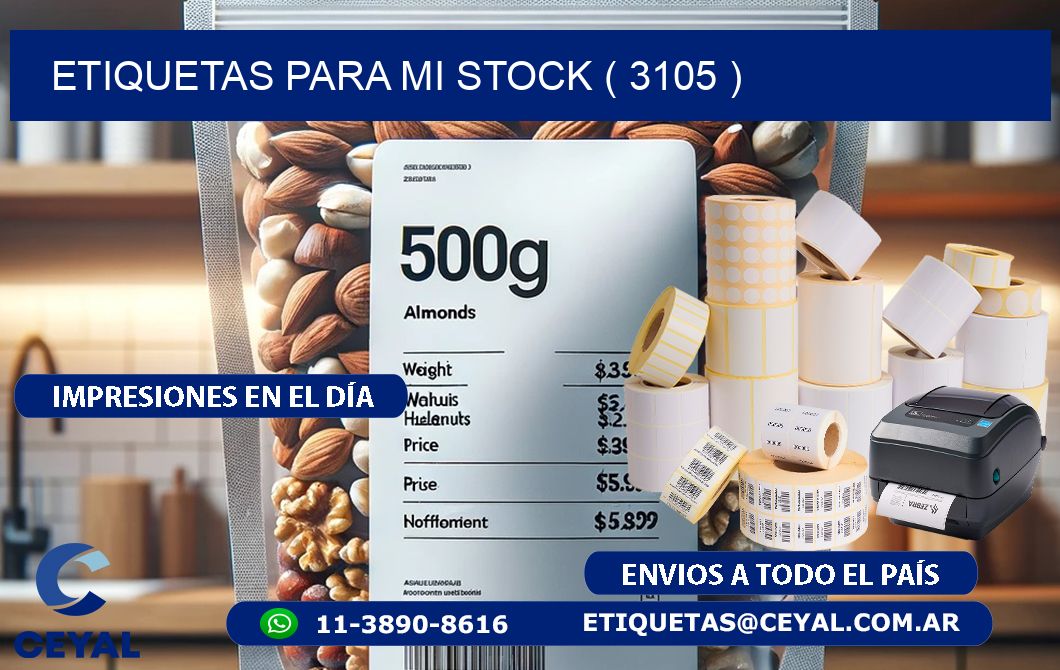 ETIQUETAS PARA MI STOCK ( 3105 )