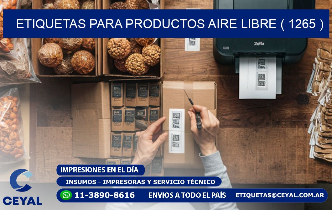 ETIQUETAS PARA PRODUCTOS AIRE LIBRE ( 1265 )