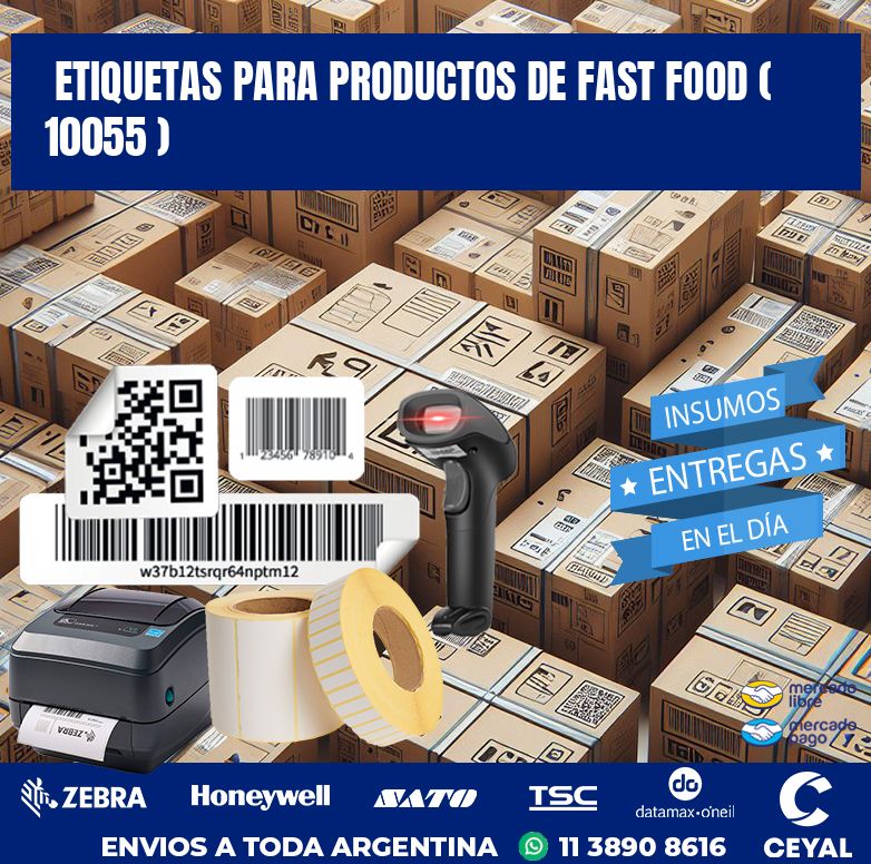 ETIQUETAS PARA PRODUCTOS DE FAST FOOD ( 10055 )