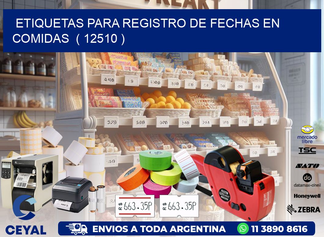 ETIQUETAS PARA REGISTRO DE FECHAS EN COMIDAS  ( 12510 )