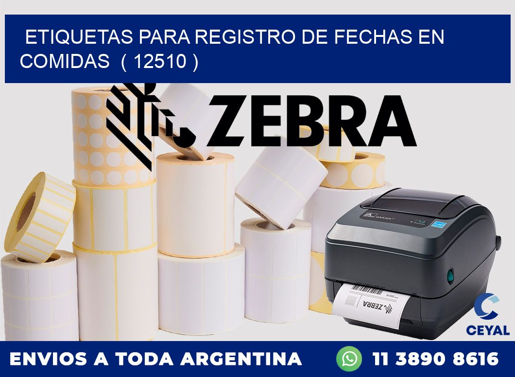 ETIQUETAS PARA REGISTRO DE FECHAS EN COMIDAS  ( 12510 )