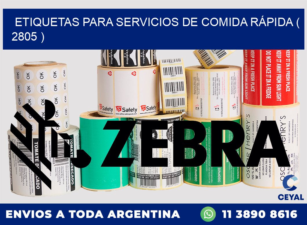 ETIQUETAS PARA SERVICIOS DE COMIDA RÁPIDA ( 2805 )
