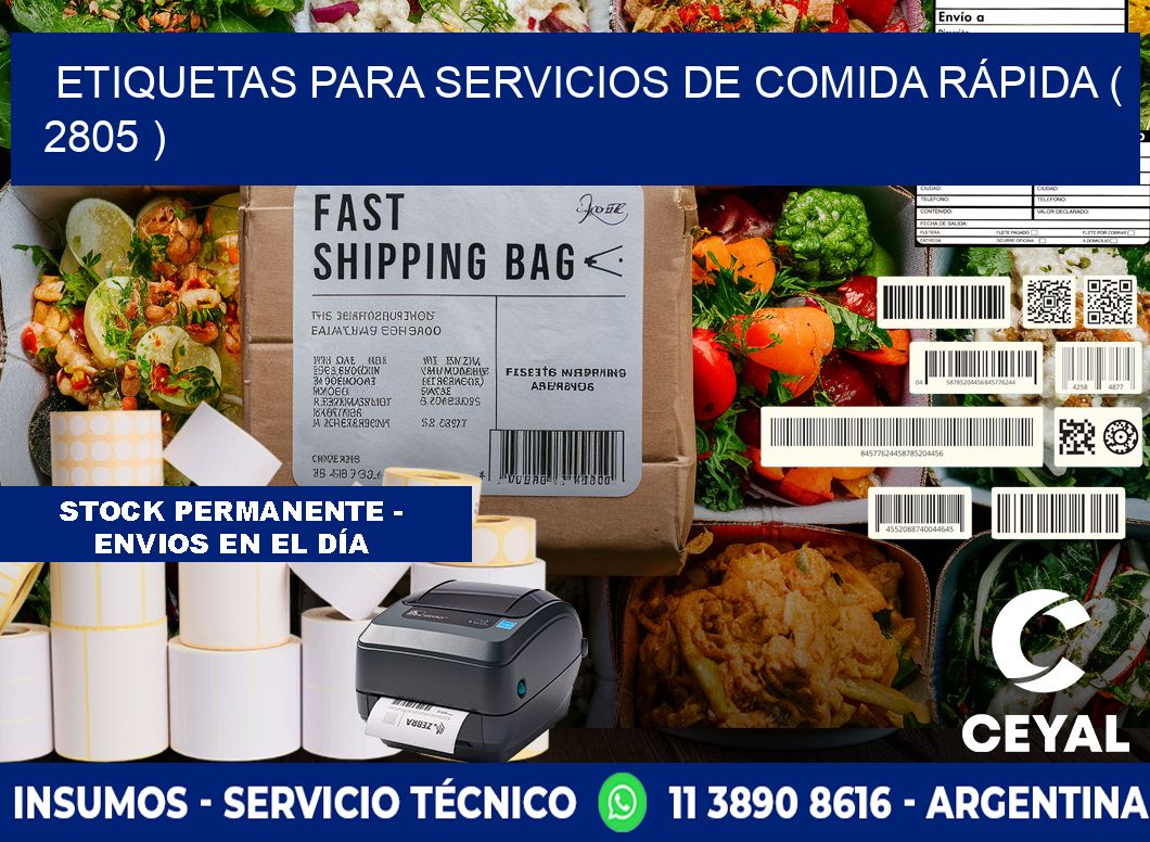 ETIQUETAS PARA SERVICIOS DE COMIDA RÁPIDA ( 2805 )