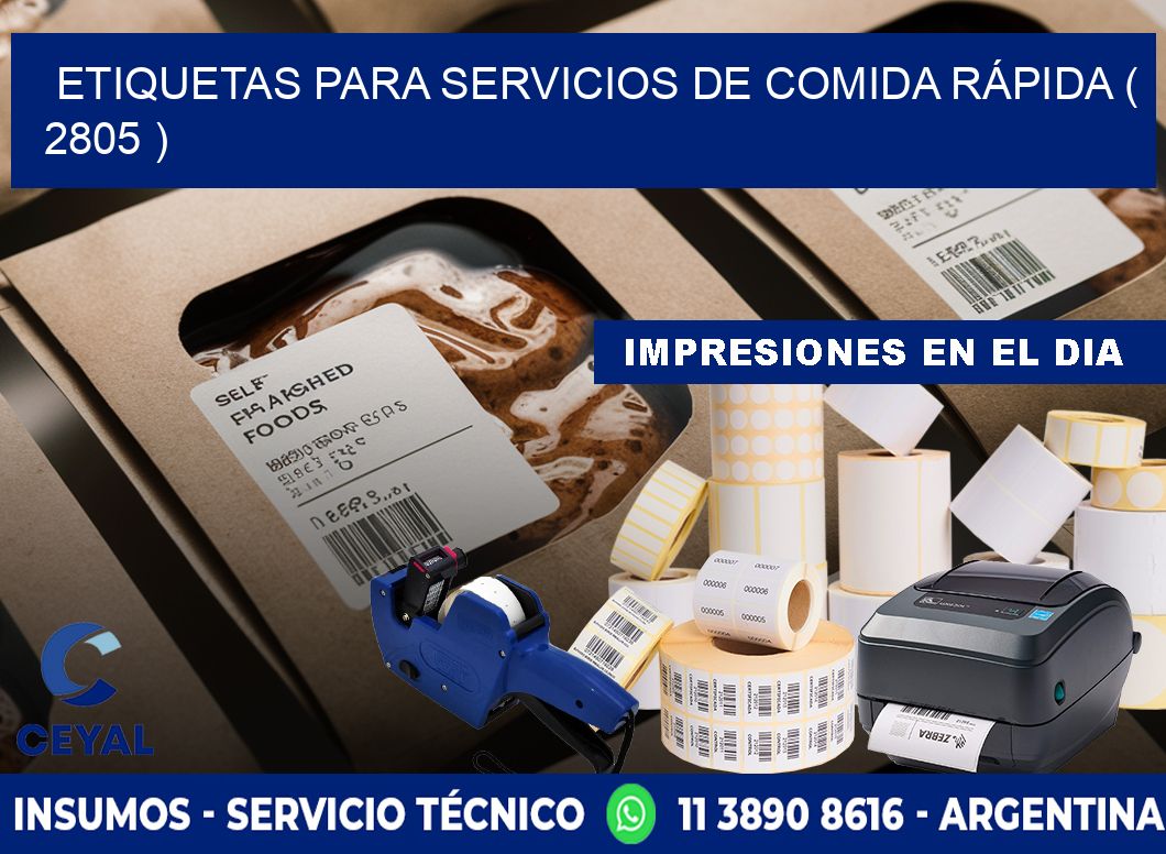 ETIQUETAS PARA SERVICIOS DE COMIDA RÁPIDA ( 2805 )