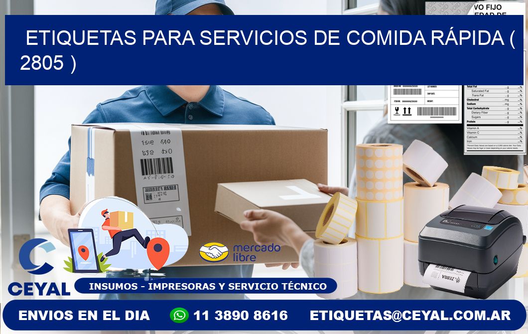 ETIQUETAS PARA SERVICIOS DE COMIDA RÁPIDA ( 2805 )