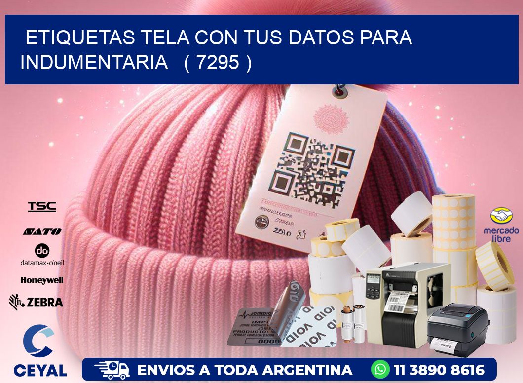 ETIQUETAS TELA CON TUS DATOS PARA INDUMENTARIA   ( 7295 )