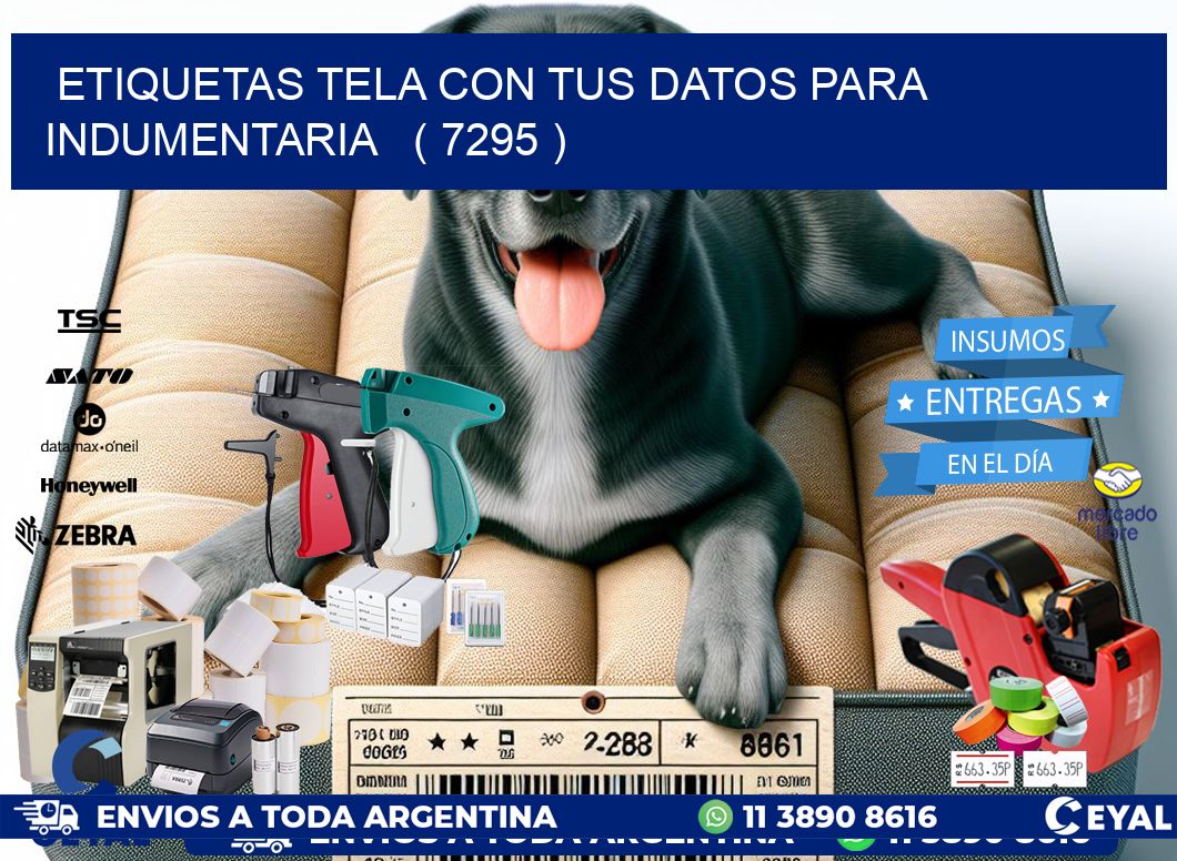 ETIQUETAS TELA CON TUS DATOS PARA INDUMENTARIA   ( 7295 )
