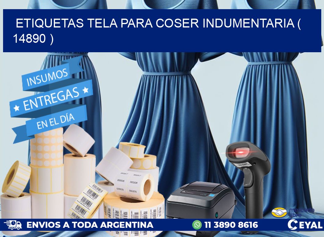ETIQUETAS TELA PARA COSER INDUMENTARIA ( 14890 )