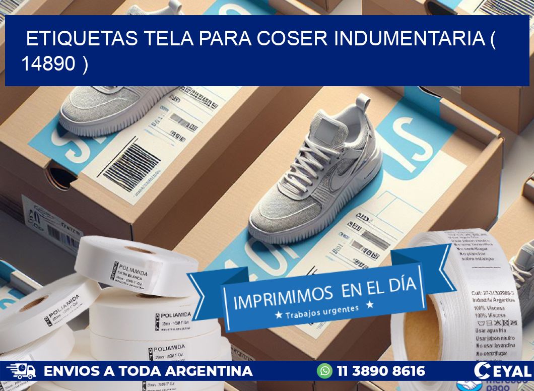 ETIQUETAS TELA PARA COSER INDUMENTARIA ( 14890 )