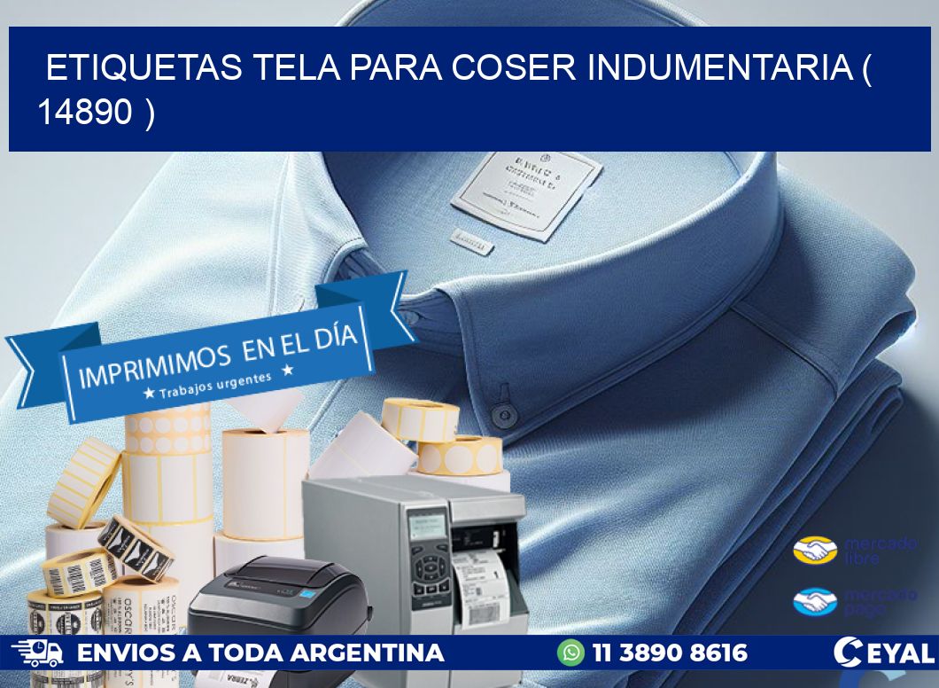 ETIQUETAS TELA PARA COSER INDUMENTARIA ( 14890 )