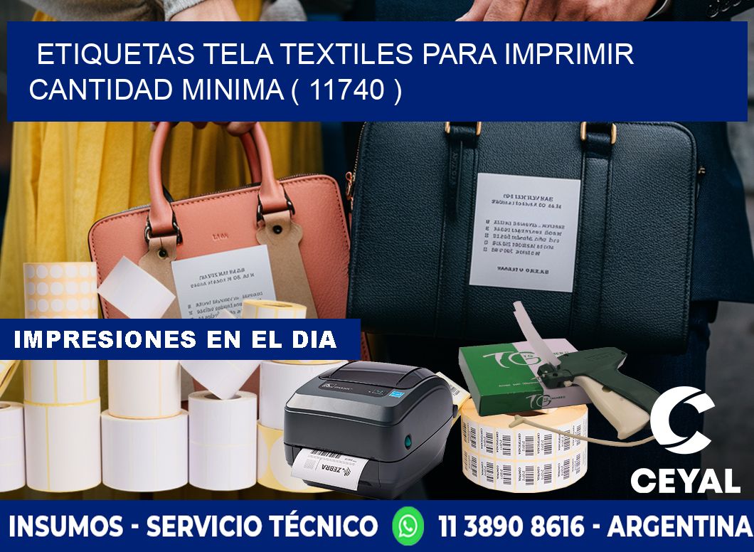 ETIQUETAS TELA TEXTILES PARA IMPRIMIR CANTIDAD MINIMA ( 11740 )