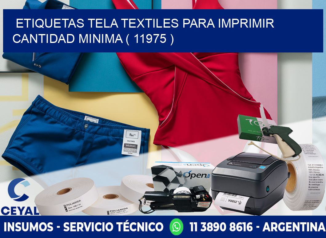 ETIQUETAS TELA TEXTILES PARA IMPRIMIR CANTIDAD MINIMA ( 11975 )