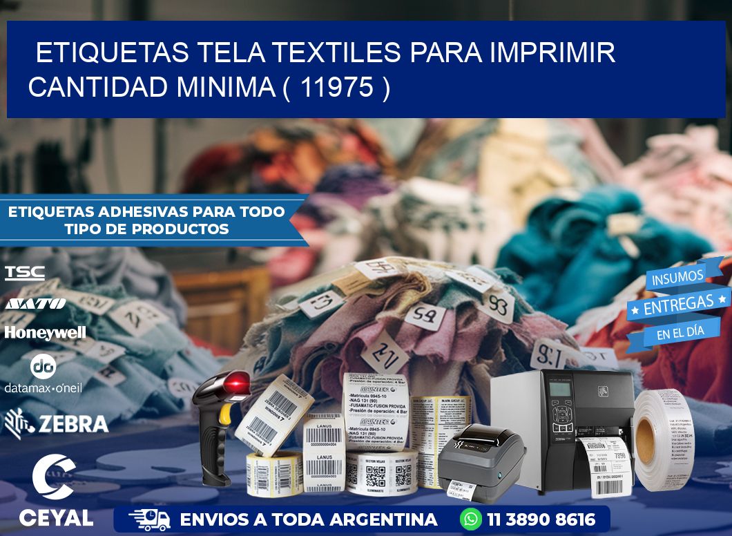 ETIQUETAS TELA TEXTILES PARA IMPRIMIR CANTIDAD MINIMA ( 11975 )