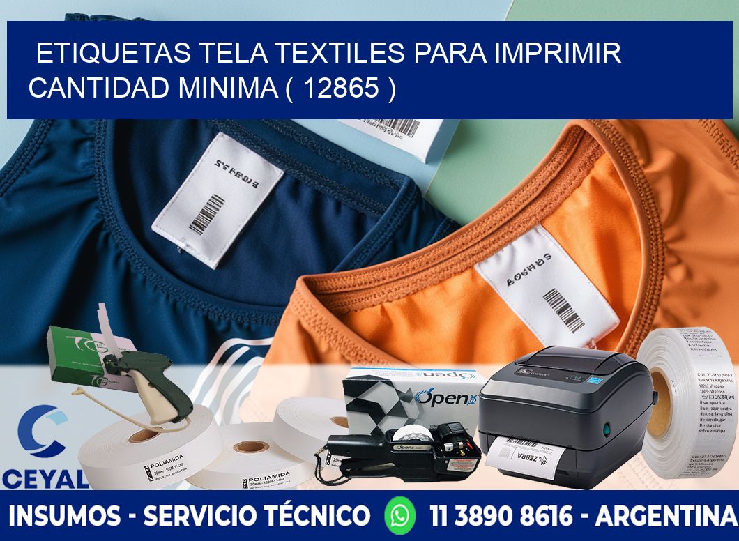 ETIQUETAS TELA TEXTILES PARA IMPRIMIR CANTIDAD MINIMA ( 12865 )