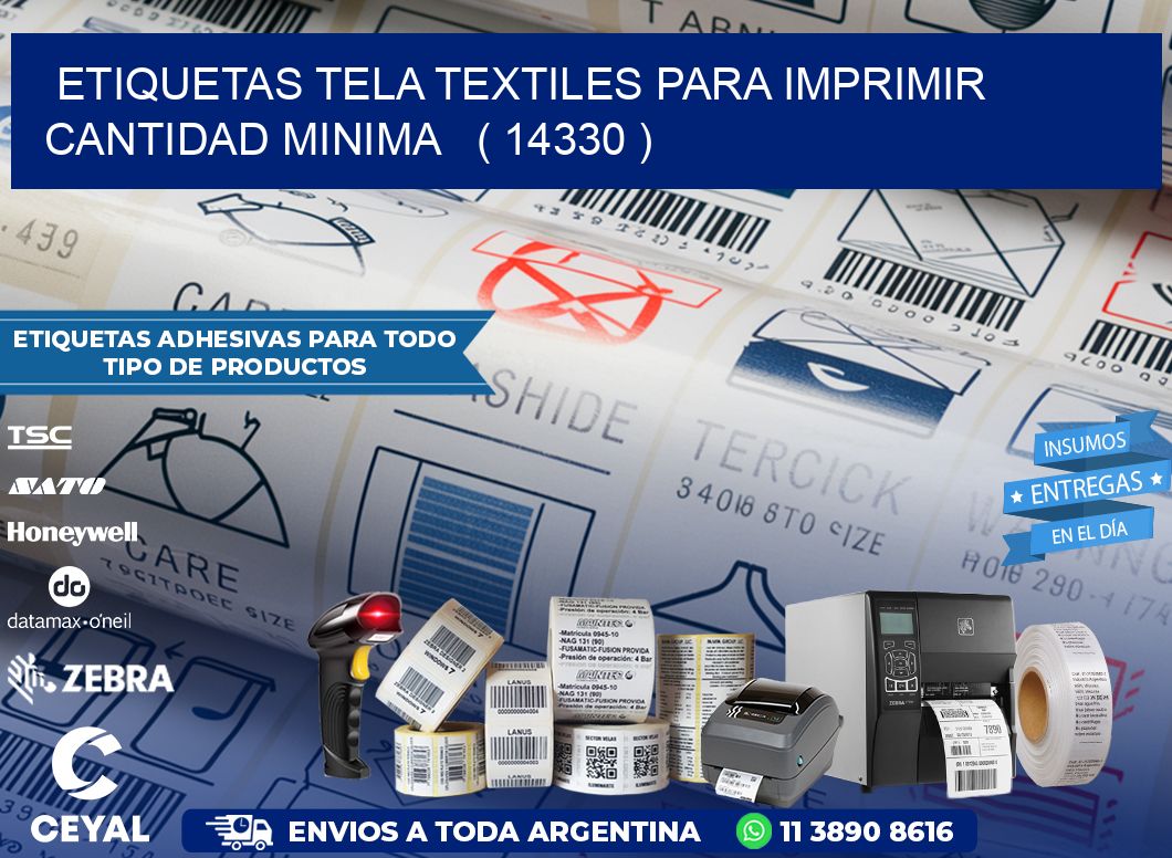 ETIQUETAS TELA TEXTILES PARA IMPRIMIR CANTIDAD MINIMA   ( 14330 )