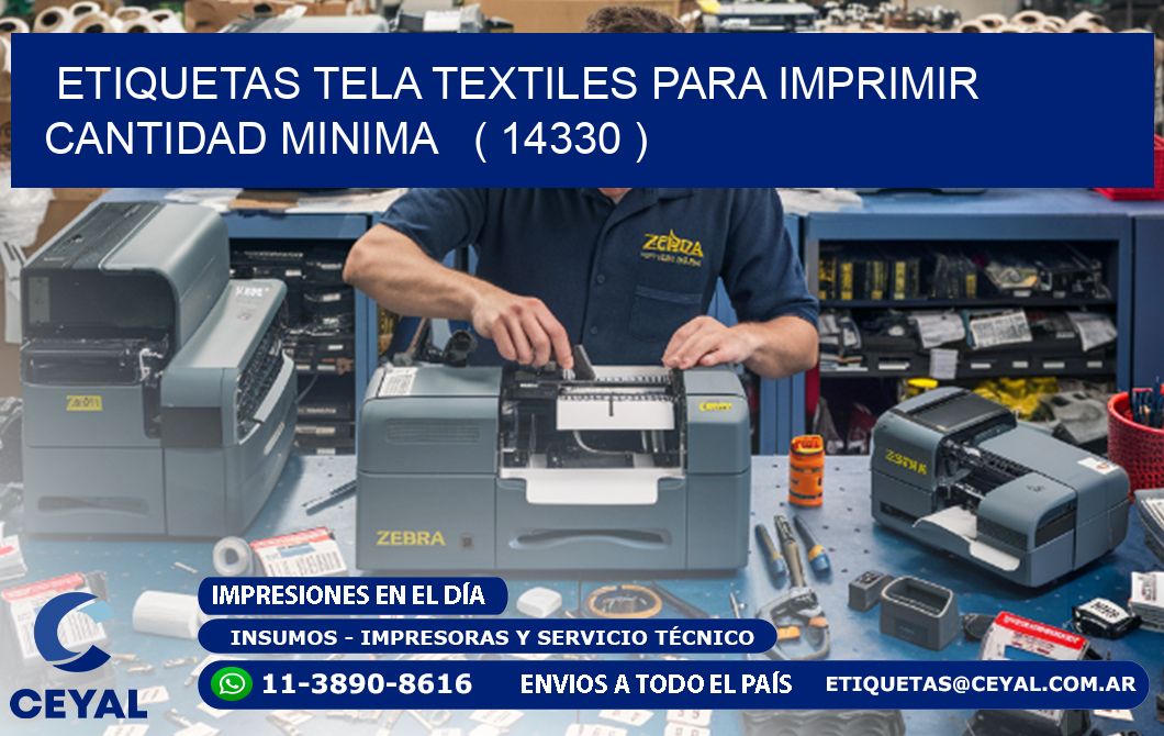 ETIQUETAS TELA TEXTILES PARA IMPRIMIR CANTIDAD MINIMA   ( 14330 )