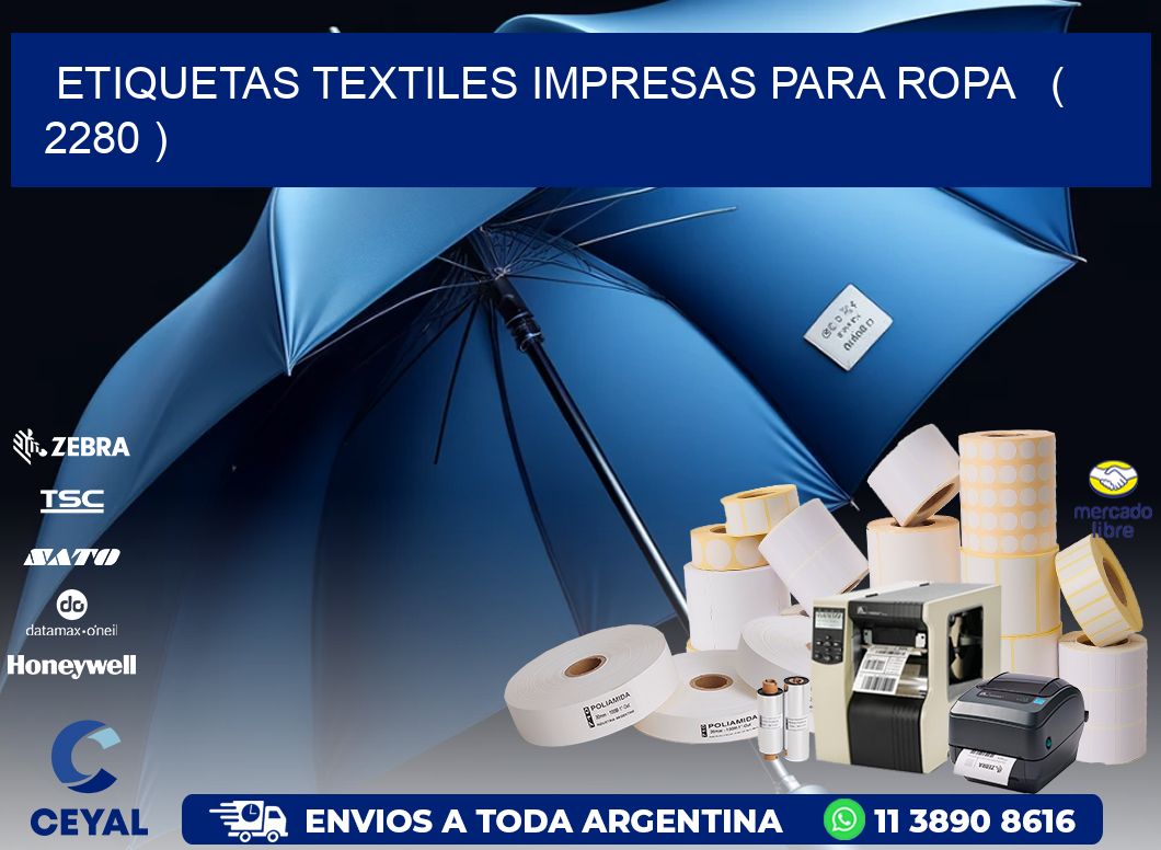 ETIQUETAS TEXTILES IMPRESAS PARA ROPA   ( 2280 )