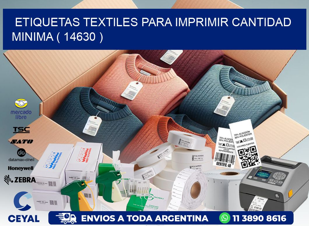 ETIQUETAS TEXTILES PARA IMPRIMIR CANTIDAD MINIMA ( 14630 )