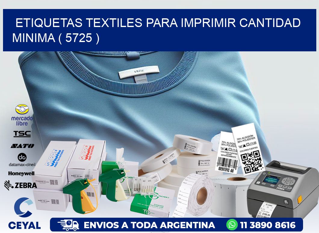 ETIQUETAS TEXTILES PARA IMPRIMIR CANTIDAD MINIMA ( 5725 )