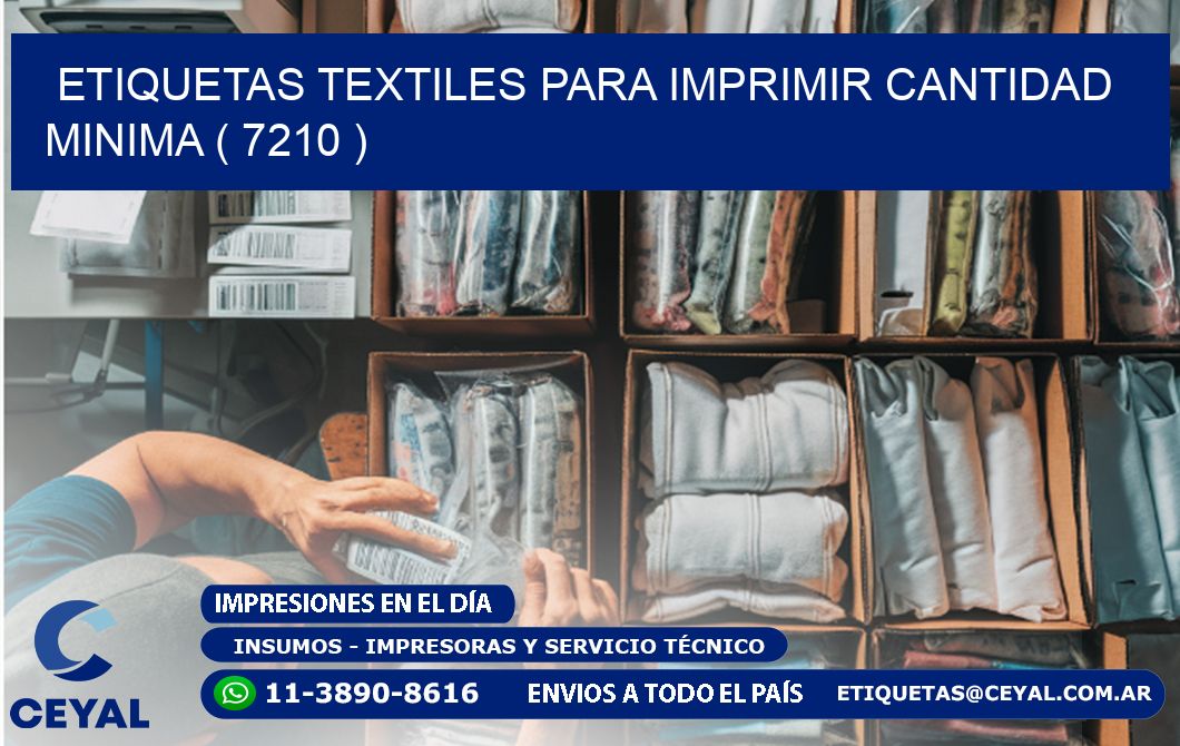 ETIQUETAS TEXTILES PARA IMPRIMIR CANTIDAD MINIMA ( 7210 )