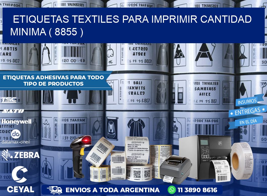 ETIQUETAS TEXTILES PARA IMPRIMIR CANTIDAD MINIMA ( 8855 )