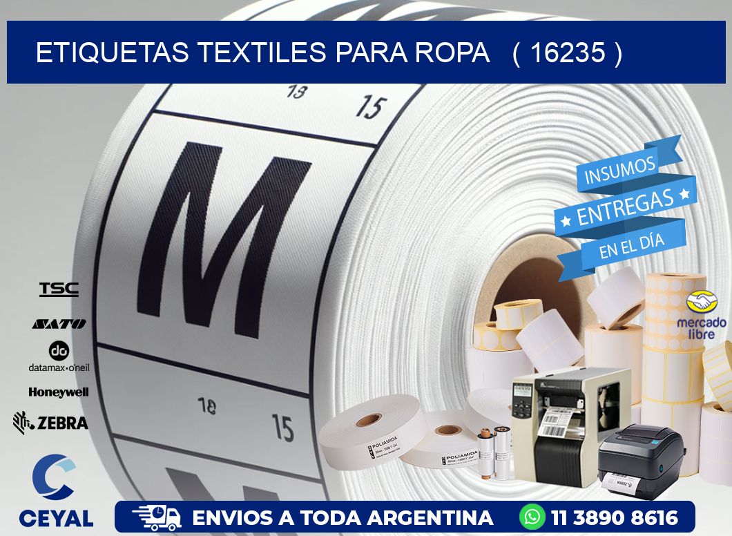 ETIQUETAS TEXTILES PARA ROPA   ( 16235 )