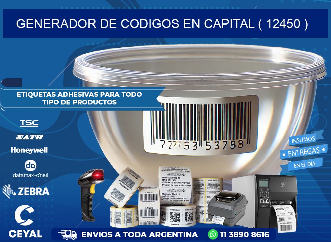 GENERADOR DE CODIGOS EN CAPITAL ( 12450 )