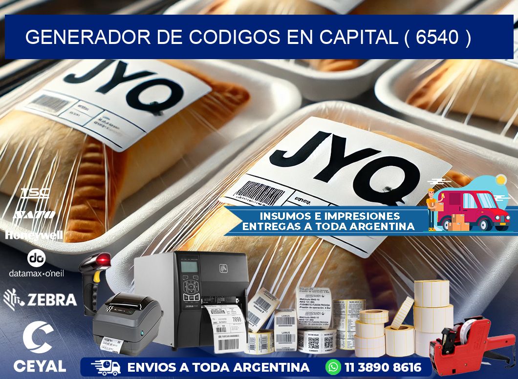 GENERADOR DE CODIGOS EN CAPITAL ( 6540 )