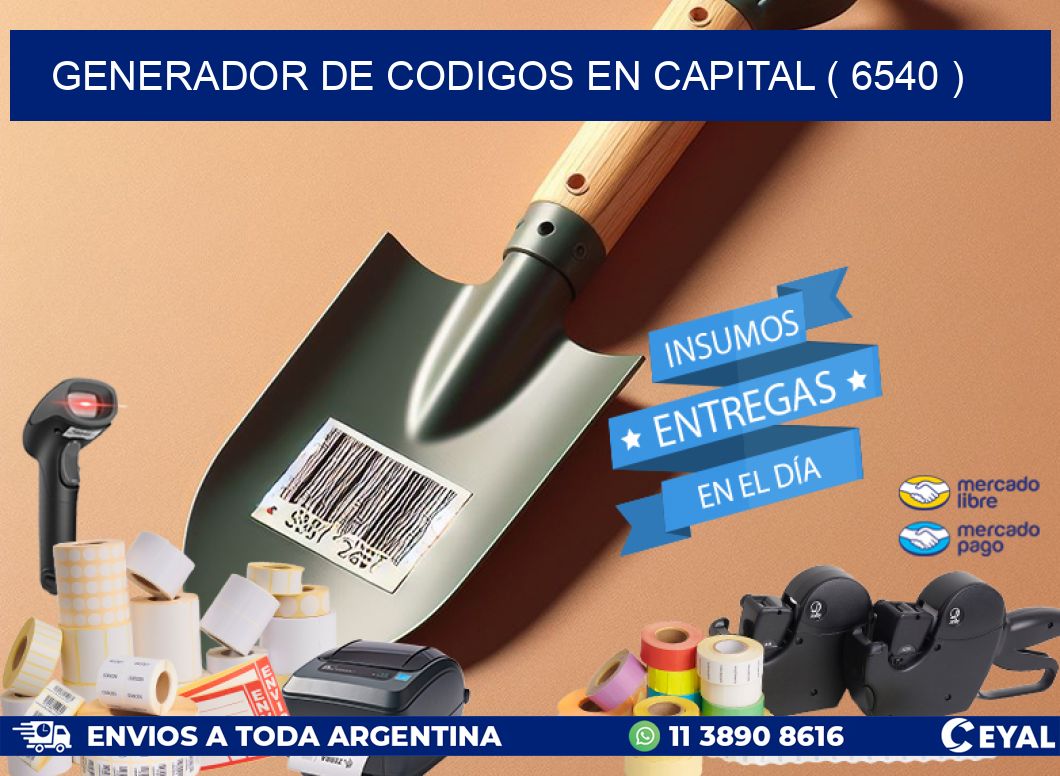 GENERADOR DE CODIGOS EN CAPITAL ( 6540 )