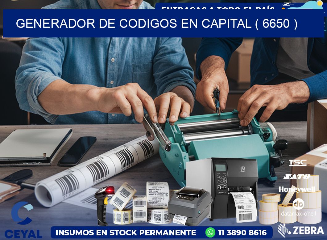 GENERADOR DE CODIGOS EN CAPITAL ( 6650 )
