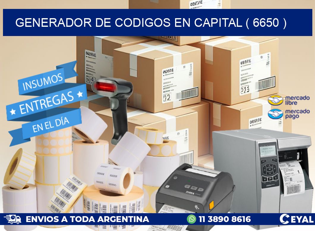 GENERADOR DE CODIGOS EN CAPITAL ( 6650 )