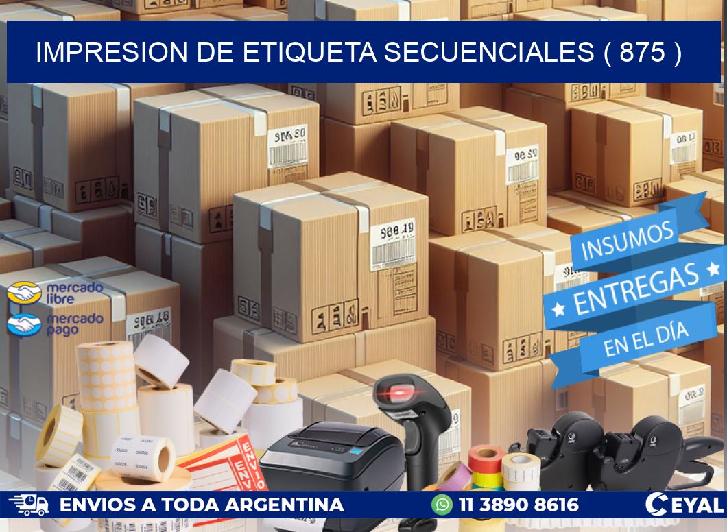 IMPRESION DE ETIQUETA SECUENCIALES ( 875 )
