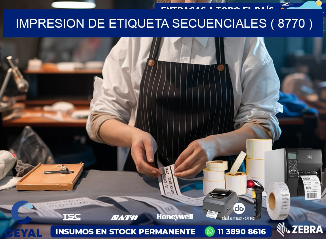 IMPRESION DE ETIQUETA SECUENCIALES ( 8770 )