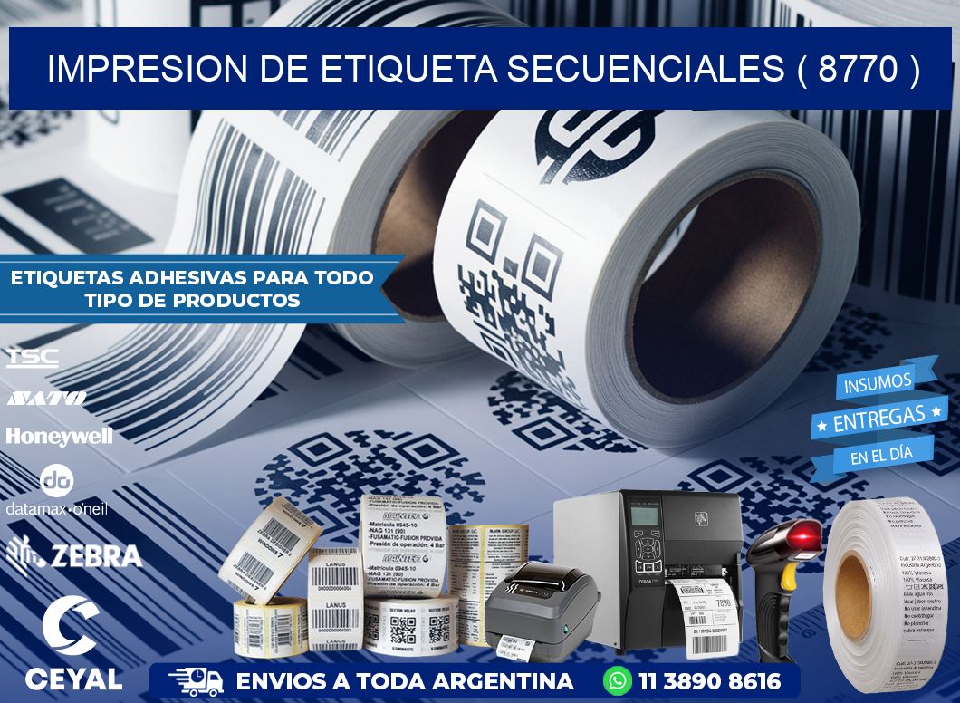 IMPRESION DE ETIQUETA SECUENCIALES ( 8770 )