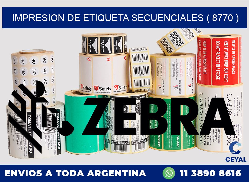 IMPRESION DE ETIQUETA SECUENCIALES ( 8770 )