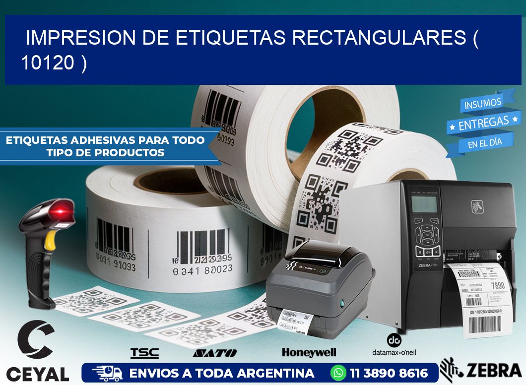 IMPRESION DE ETIQUETAS RECTANGULARES ( 10120 )