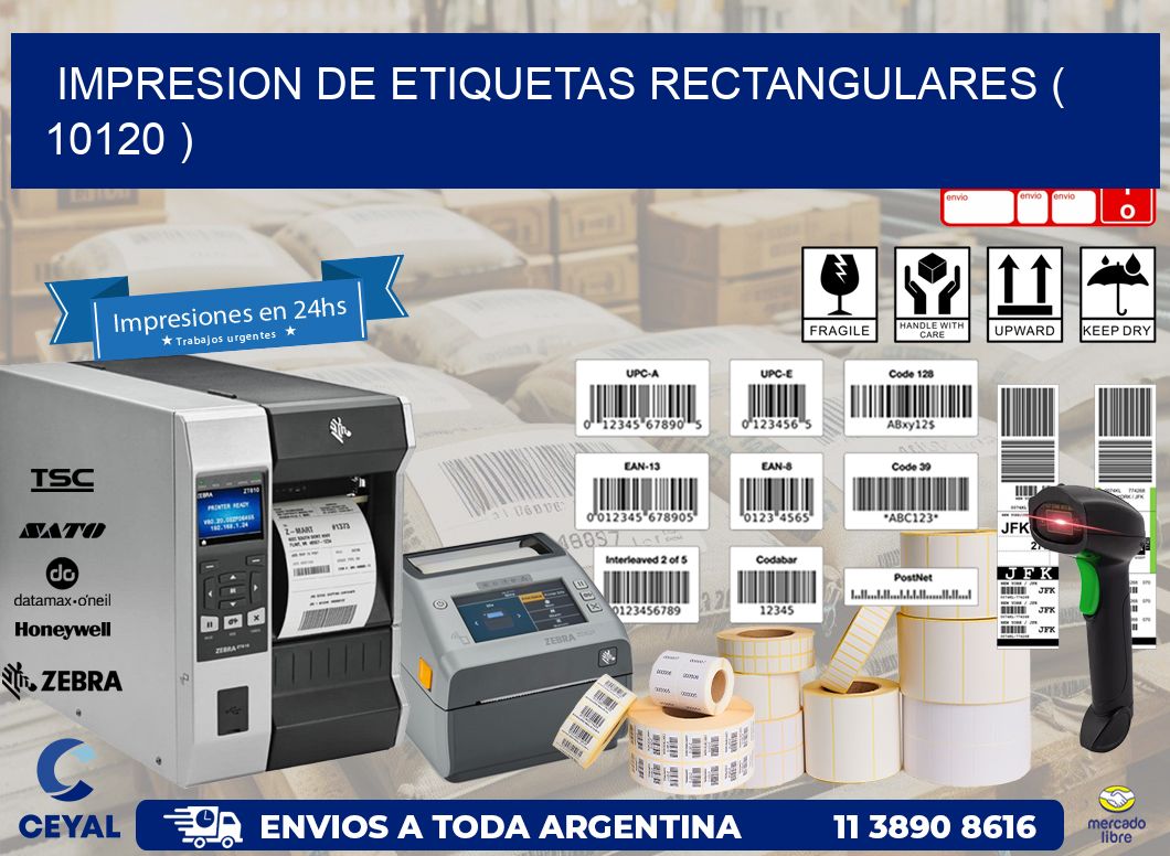 IMPRESION DE ETIQUETAS RECTANGULARES ( 10120 )