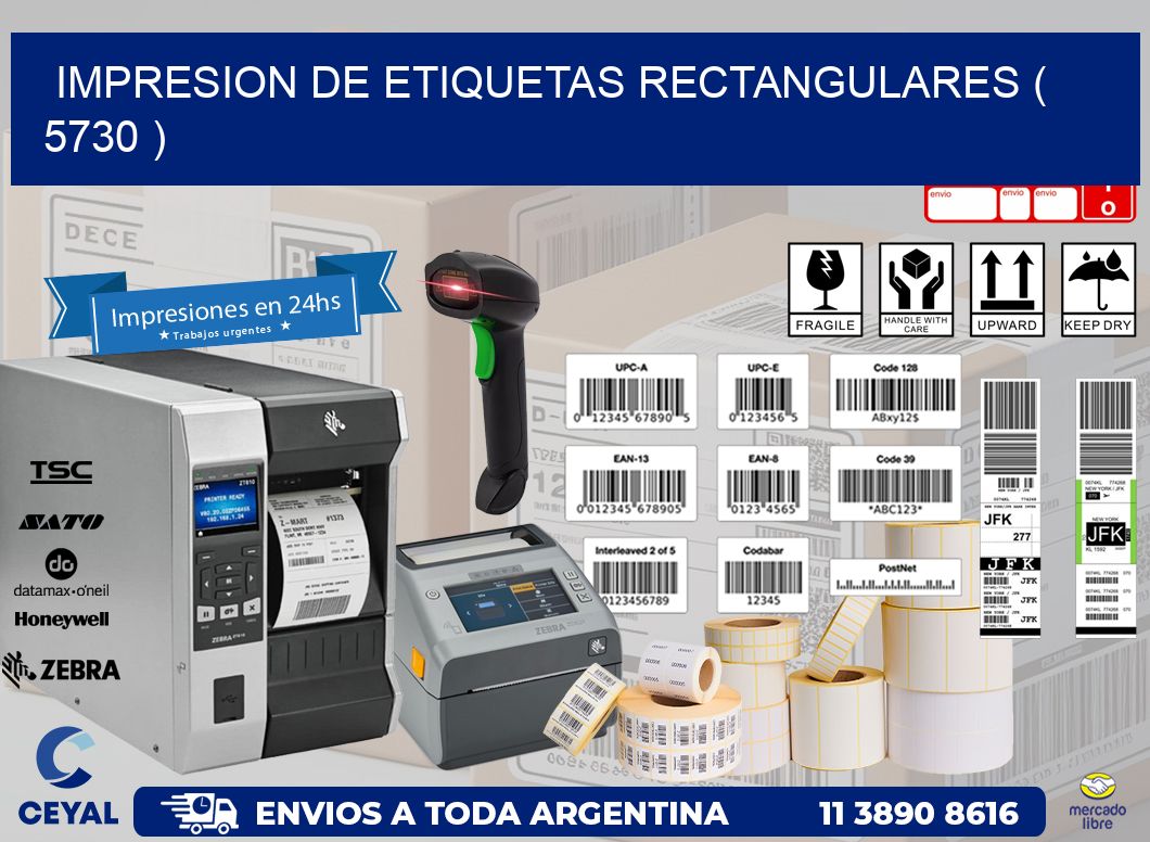 IMPRESION DE ETIQUETAS RECTANGULARES ( 5730 )