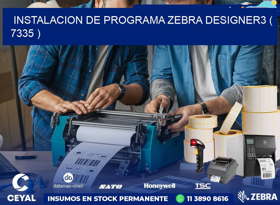 INSTALACION DE PROGRAMA ZEBRA DESIGNER3 ( 7335 )
