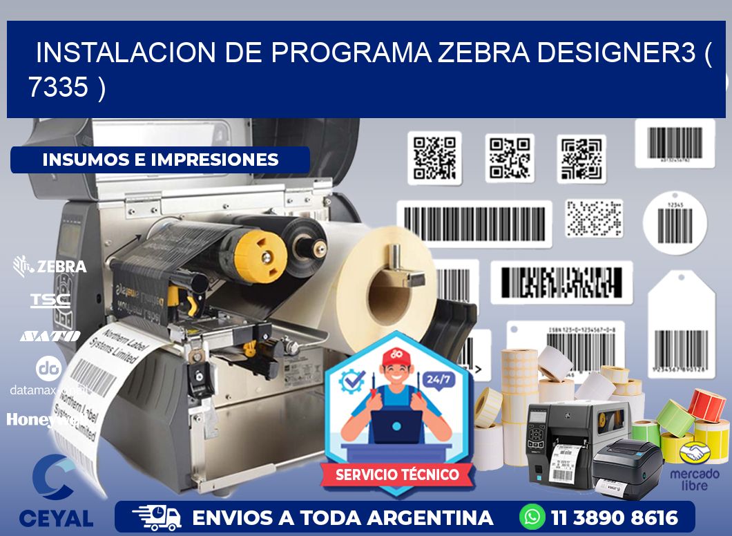 INSTALACION DE PROGRAMA ZEBRA DESIGNER3 ( 7335 )