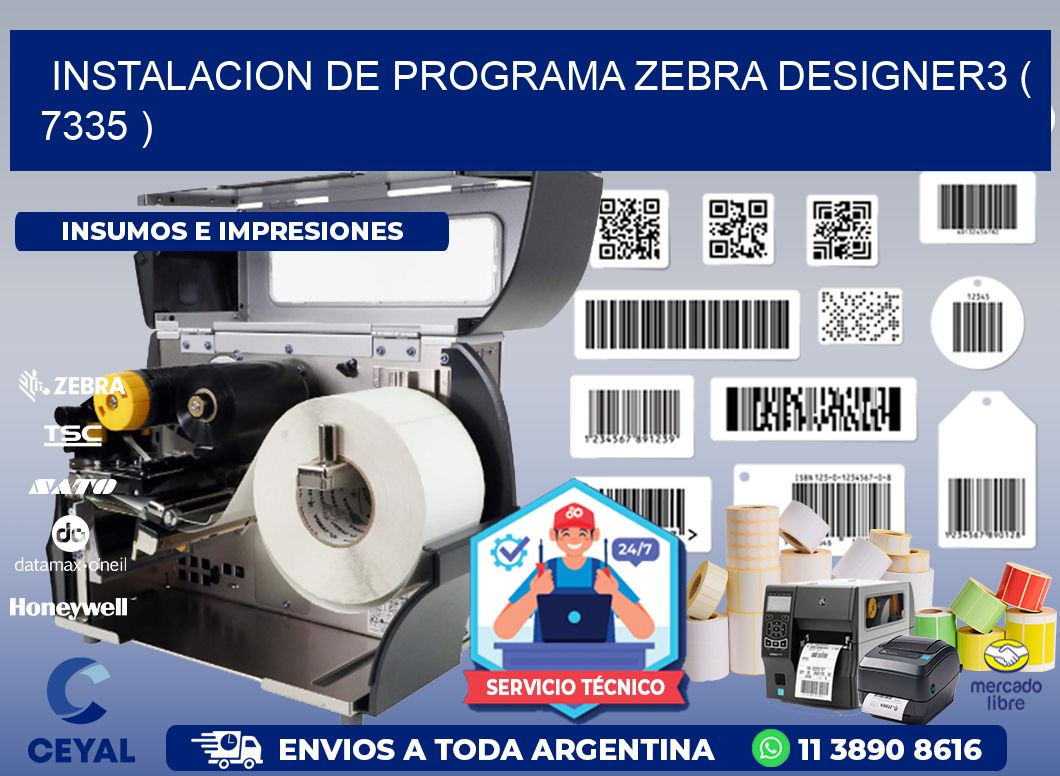 INSTALACION DE PROGRAMA ZEBRA DESIGNER3 ( 7335 )