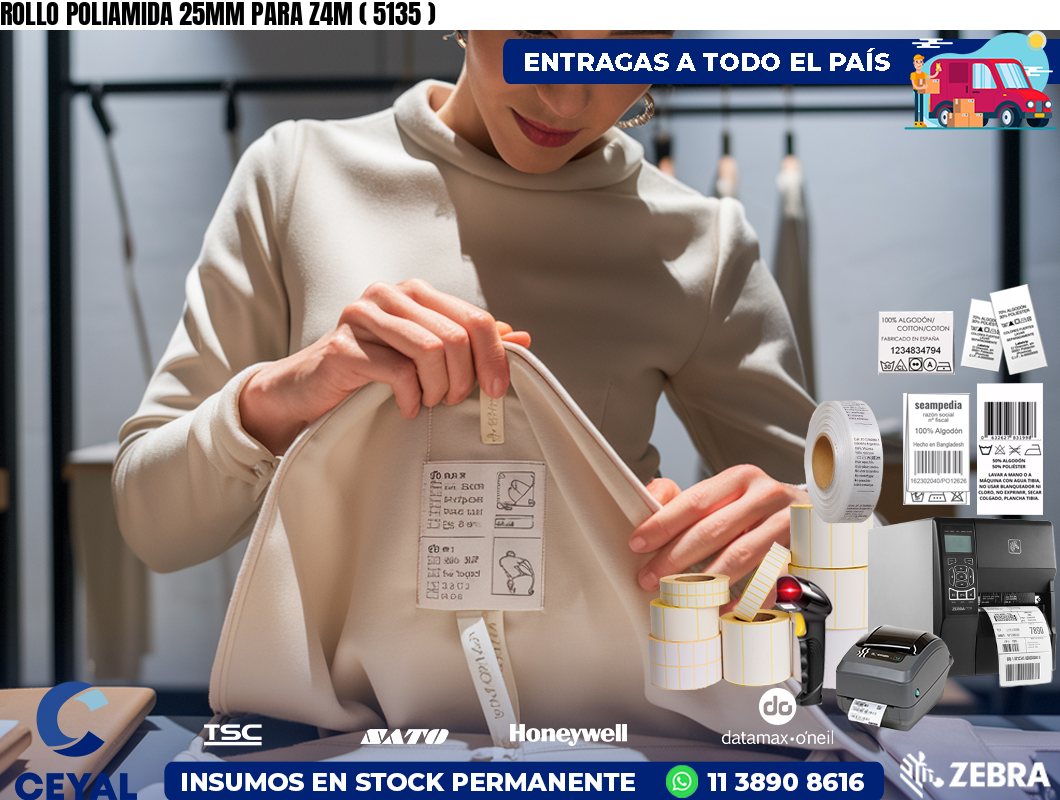 ROLLO POLIAMIDA 25MM PARA Z4M ( 5135 )