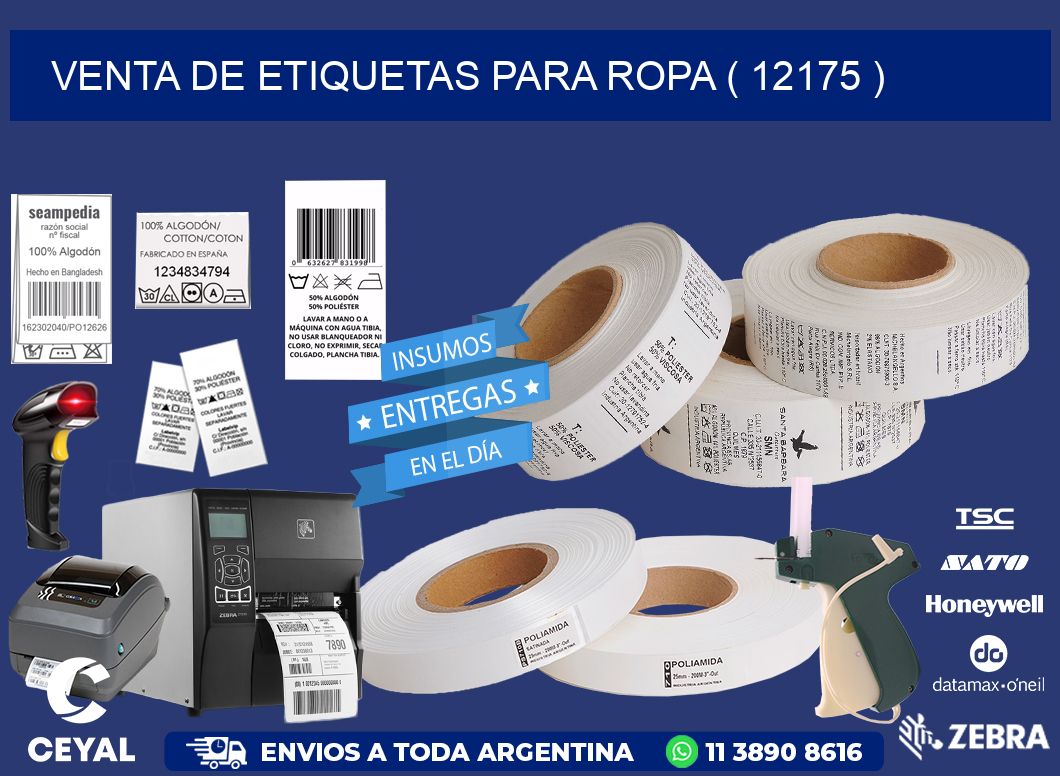 VENTA DE ETIQUETAS PARA ROPA ( 12175 )