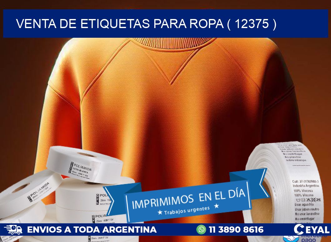 VENTA DE ETIQUETAS PARA ROPA ( 12375 )