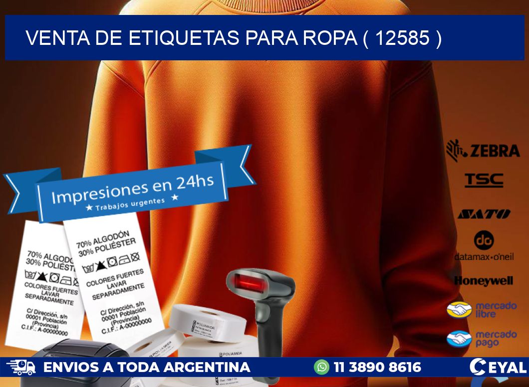 VENTA DE ETIQUETAS PARA ROPA ( 12585 )