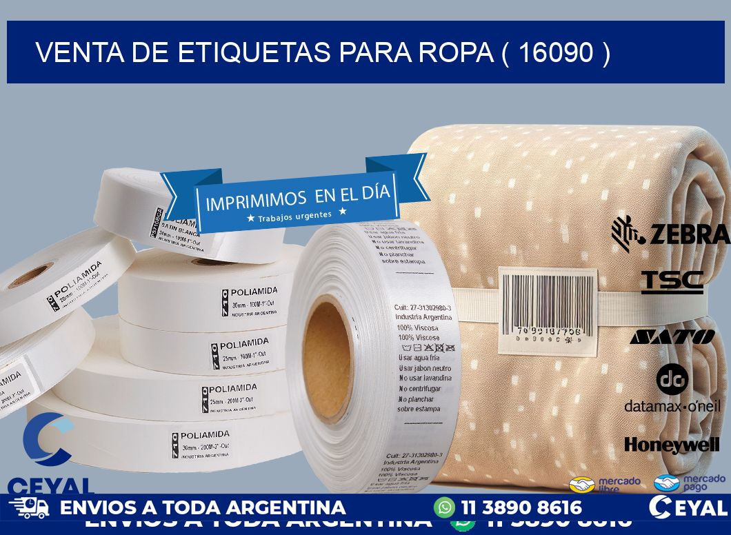 VENTA DE ETIQUETAS PARA ROPA ( 16090 )