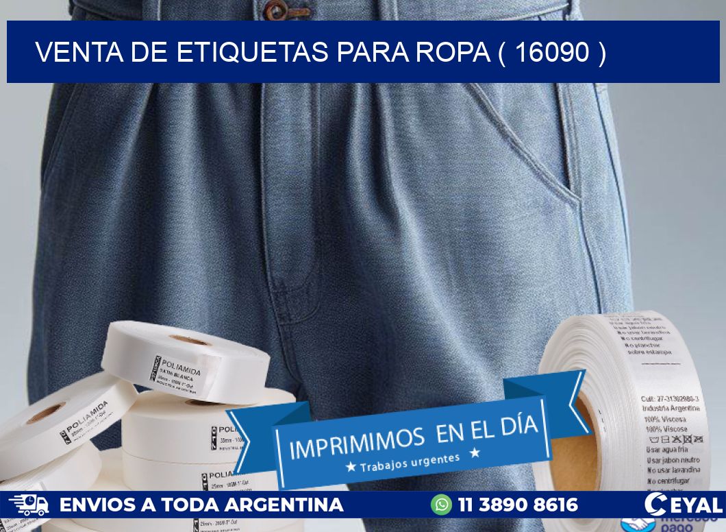 VENTA DE ETIQUETAS PARA ROPA ( 16090 )