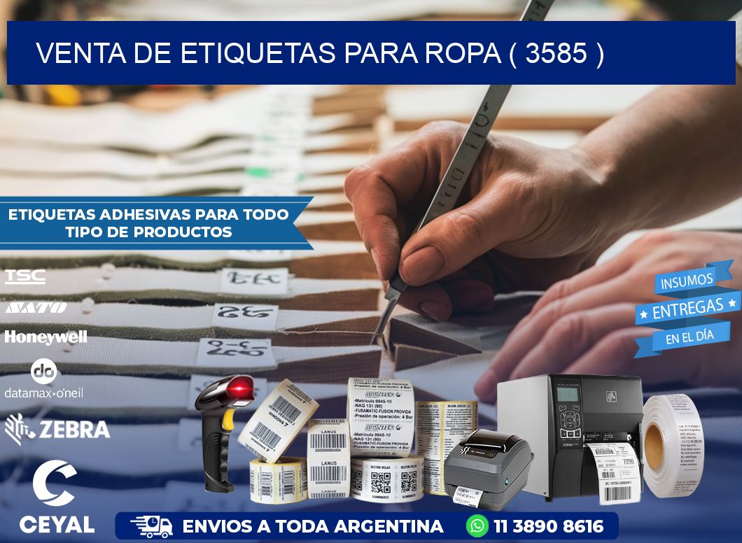 VENTA DE ETIQUETAS PARA ROPA ( 3585 )