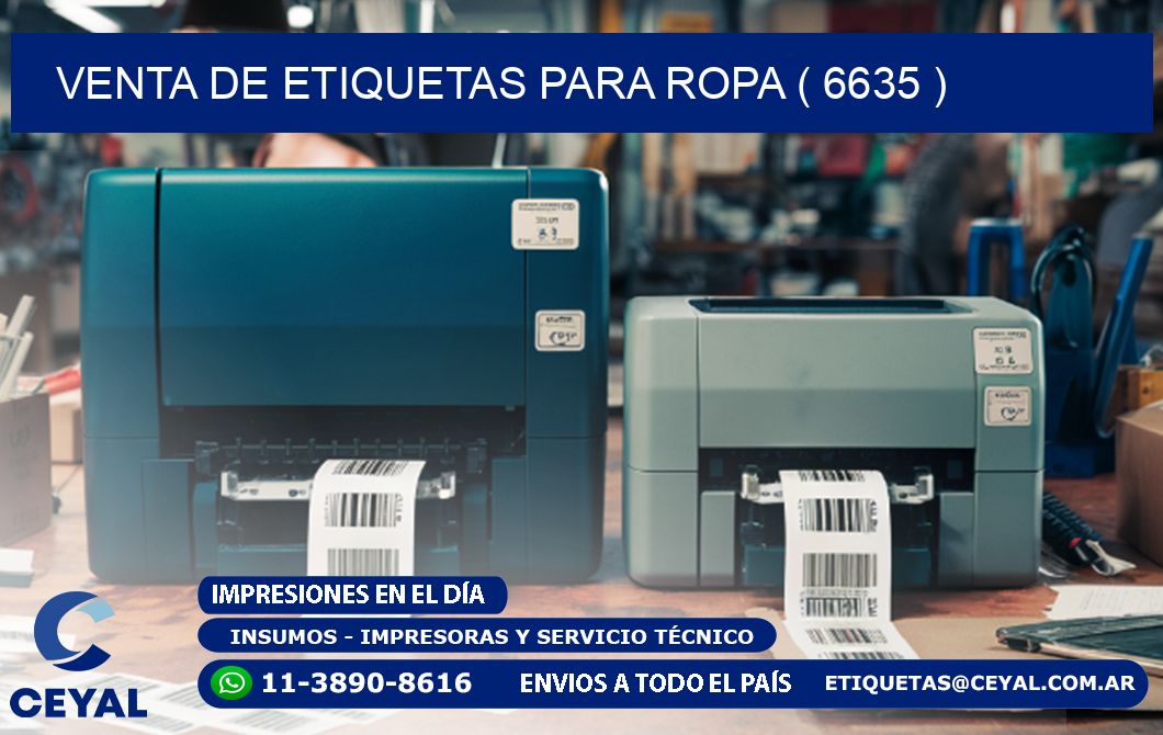 VENTA DE ETIQUETAS PARA ROPA ( 6635 )