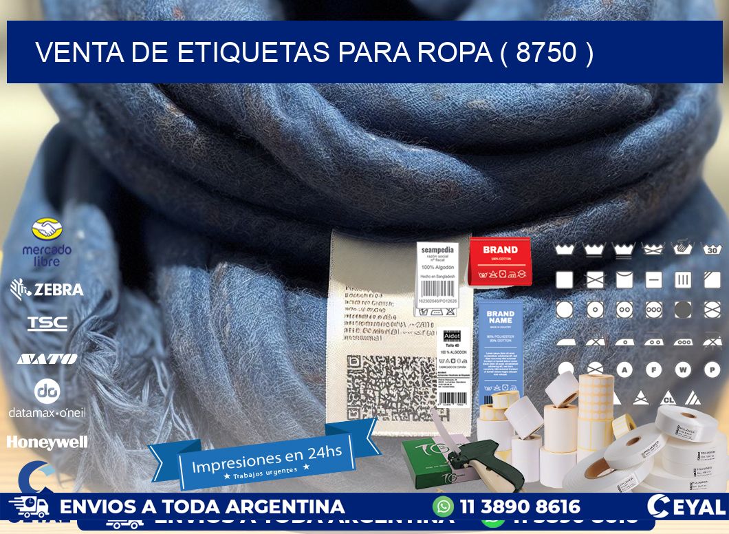 VENTA DE ETIQUETAS PARA ROPA ( 8750 )